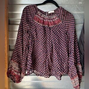 Doen silk printed blouse